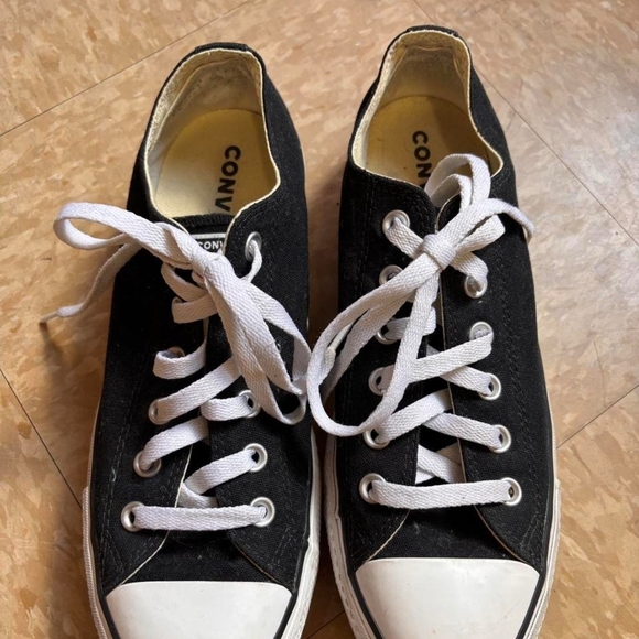 CONVERSE Black Platform Trainers - SIZE 9 - Picture 2 of 4